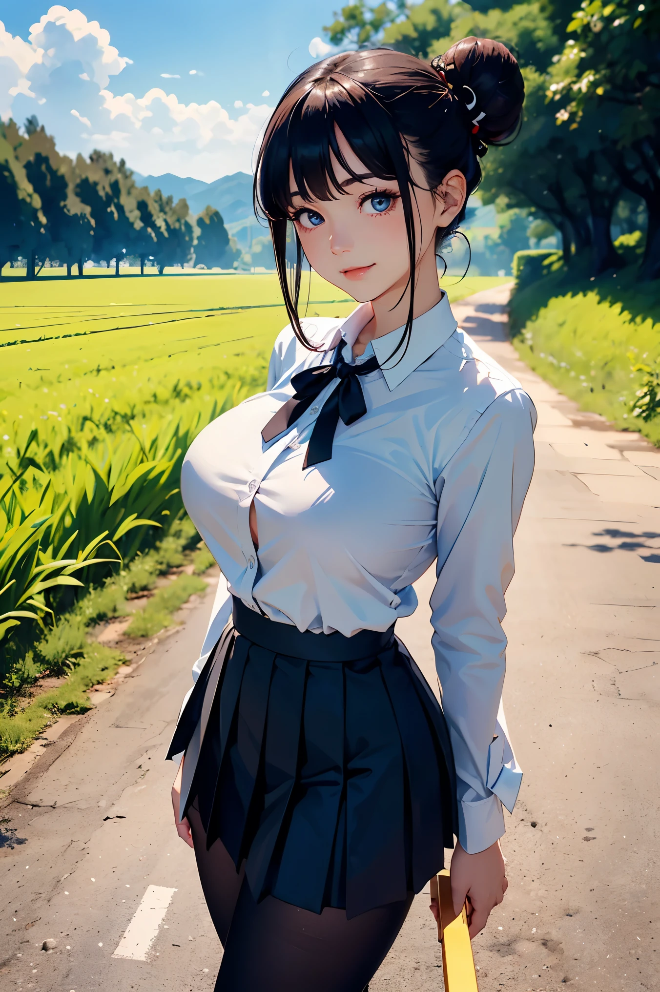 (Masterpiece:1.3、highest quality、Ultra-high resolution、Super detailed)、(Real:1.1、Photorealistic:1.4)、Beautiful illustrations、Perfect lighting、colorful、Border Depth、Beautiful hair in every detail、Beautiful face in every detail、Beautiful definition details、Beautiful clavicle、Beautiful body、Beautiful breasts、Beautiful thighs、Beautiful legs、Beautiful fingers、Show Viewer、1 girl、Japanese、high school girl、Perfect Face、(Perfect Anatomy、Anatomically correct)、Cute and symmetrical face、Baby face、Skin radiance、(Camel Toe:1.5、Shaved:1.2)、Blonde、Asymmetrical Bangs、blue eyes、Long eyelashes、(Chest)、Skinny、(Pull up your skirt、Not wearing underwear、No underwear:2、No bra:1.5)、((Collared short-sleeved shirt、White shirt、White panties、)Grey plaid pleated skirt、There is nothing attached under the skirt))、(Beautiful views)、evening、(Outdoor、distant cityscape)、Are standing、(She's pulling up her skirt herself:2)、(Cute smile、Blushing、Looking up、Open your mouth)、 (Opening a girl's pussy:1.3)、hour々squat:1.2、Stick your fingers in your:1.2、