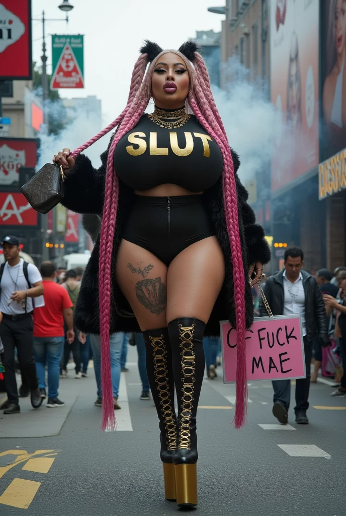 Angry Face, Fur Coat Dress, BDSM,slave,Rubber,Black Corset,Bondage,Collar,NSFW,((Best Quality, 8k, Masterpiece:1.3))), Crisp Focus: 1.2、(Layer Cut, Big:1.2),Beautiful Woman with Perfect Figure: 1.4、Slender Abs:1.2、Wet Body:2.5、Shiny Dewy skin on Highly Detailed Face and Skin Texture、Detailed Eyes、Double Eyelids, Bantu Knots Updo