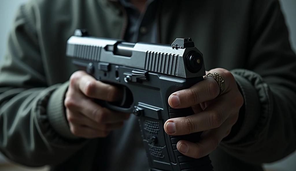 Holding gun