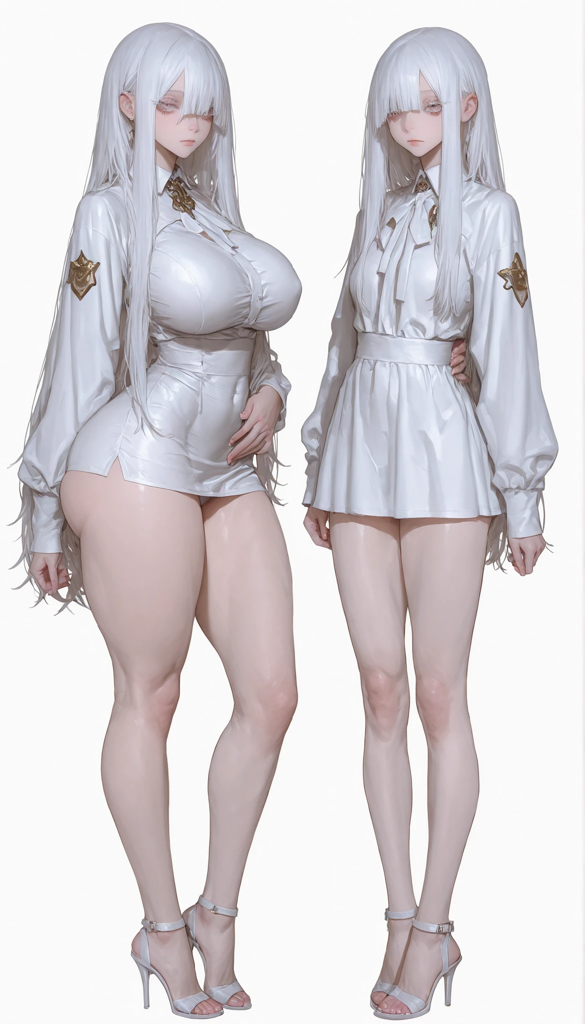 ((character concept art)), ((character design sheet, same person, multiple pose)),(full body view),(adult MILF), Solo, Tall stature, goddess,, Medieval, pale skin, prominent cheekbones, dark red hair in bun, short lace dress, curvy, lipstick
