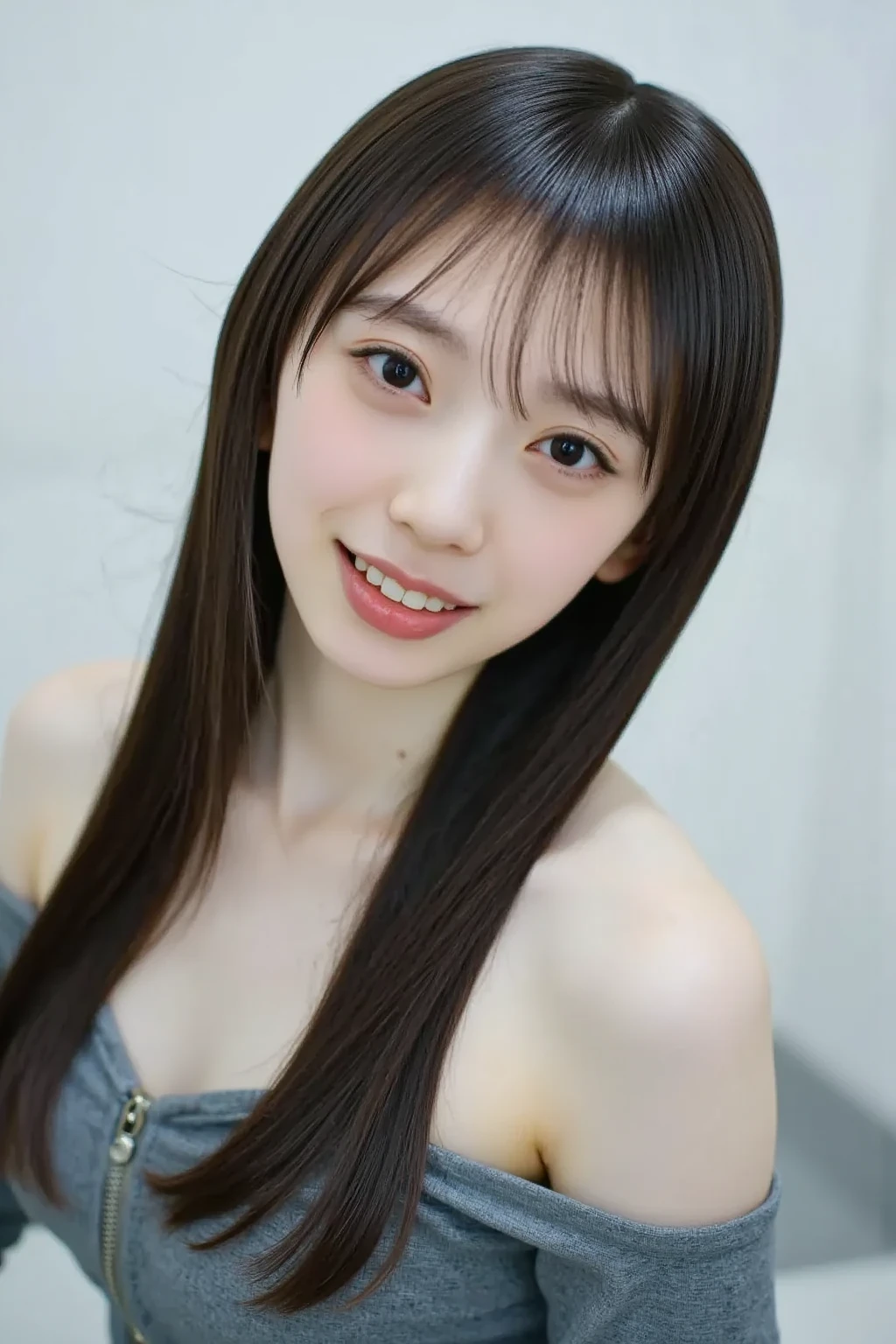 (8k、RAW Photos、Highest quality、masterpiece:1.2)、((Are thin、Very flat chest:1.7))、((night、Bedroom、smile、pajamas:1.5))、((Nipples:1.3))、(Realistic、Realistic)、1 girl、(On the bed、Lie、naked))、cute