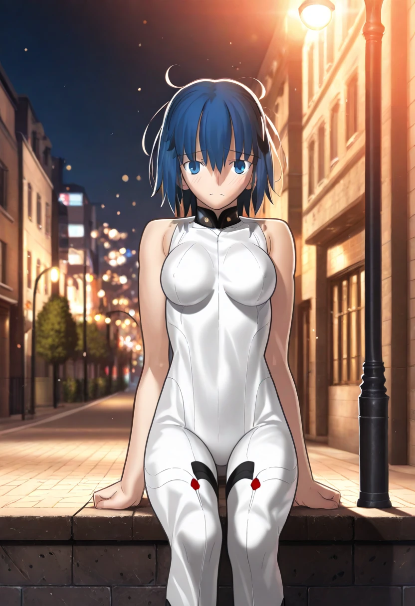 reiayanami, rei ayanami, blue hair, short hair, (red eyes:1.5), (small breasts:1.2),
break bodysuit, headgear, plug suit, white bodysuit,
break outdoors, city,
break looking at viewer, (cowboy shot:1.5),
break (masterpiece:1.2), highest quality, High resolution, unity 8k wallpaper, (figure:0.8), (detailed and beautiful eyes:1.6), highly detailed face, perfect lighting, Very detailed CG, (perfect hands, perfect anatomy),((swimsuit))、((embarrassed look))、((full moon))、((Photo from below))、(((boots)))、((short hair))、((F cup breasts))、Clothes are sheer、((spread your legs))、、open your mouth, cum on tongue, cum in mouth, tongue, tongue out, short hair, blush, smile, Ahegao
