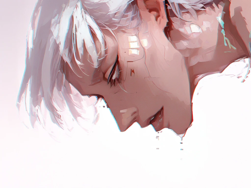 Kaneki Ken in a moment of introspection, remembering his mother's kindness with a soft, melancholic expression. The scene is filled with a soft glow, representing his bittersweet memories