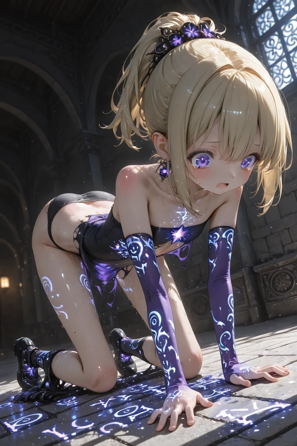 ((Highest quality)), ((masterpiece)), (detailed:1.4), 3d, detailedな筋肉のリアルなmasterpieceを持つカメラを見ている美しいサイバネティックガール, Beautiful cyberpunk woman image,High resolution (High Dynamic Range),Ray Tracing,NVIDIA,Super Resolution,Unreal 5,Scattered beneath the surface,PBR Texturing,Post-processing,Maximum clarity and sharpness,Multilayer Texture,Albedo and Specular Maps,Surface Shading,Accurate simulation of light-matter interactions,Perfect Proportions,Octane Rendering,Two-tone lighting,wide aperture,Low ISO,White balance,Three-part method,8K RAW, Active Pause, Action pose, Gold Parts, fringe, Short-haired,(A faint smile), (elegant), (Very luxurious), ((The background is a luxurious large bath))(From below),masterpiece,8k,(Silicone Skin), ((In-focus photo)), ((Focused photos)), ((People are not blurred)), 4K,Silver Hair、Attractions、A beautiful high-contrast iridescent bikini、sprawl ,Heart symbol,(Glowing Skin、Pink and blue light source),huge , ((Heavy breathing:1.3)), , Little devil smile, From belowのアングル、、throw、((Illuminated by neon and black lights)))、Dancing、((Two perfect hands))、((Perfect Five Fingers))、((Supple Hands))、((Flexible fingers))、((Perfect Arms))、((Perfect legs))、((Flexible arms))、((Flexible legs))、Cute gesture、Cool pose、