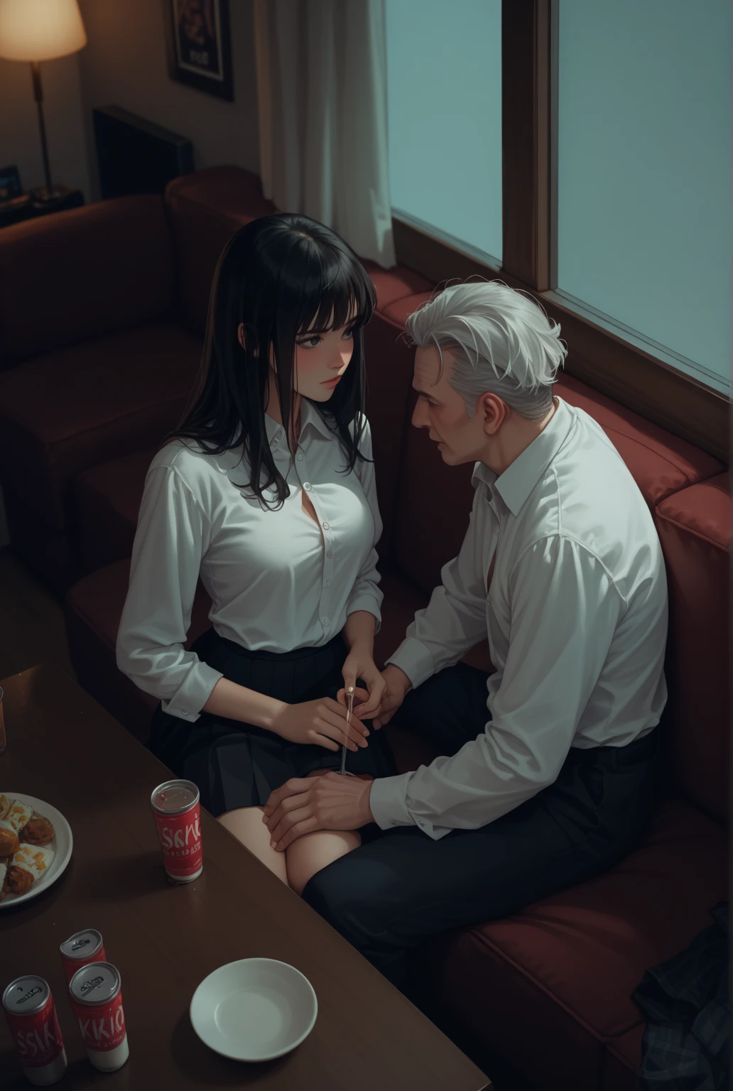 (table top, digital art, digital illustration, 4K, 8ก, Very detailed, beautiful picture, Sharp picture, realistic, raw photos, perfect face, perfect lines, perfect eyes, soft light)