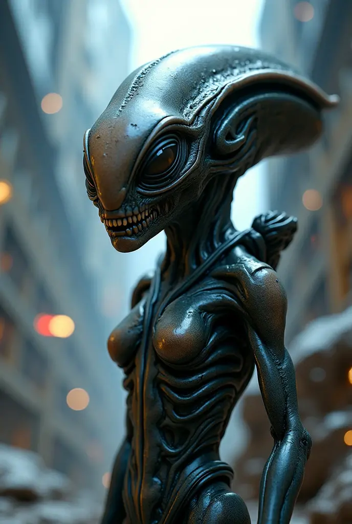There is a statue of an alien with big eyes and a long neck., Alien Search, ヒューマノイドAlien Portrait画, Realistic Aliens, 灰色のPortrait of an alien画, Alien Creatures, Portrait of an alien, Evil alien astronaut, Extraterrestrial, Alien Portrait, bizarre Alien Creatures, Aliens and people々is home to, Grotesque giant alien, Gray aliens