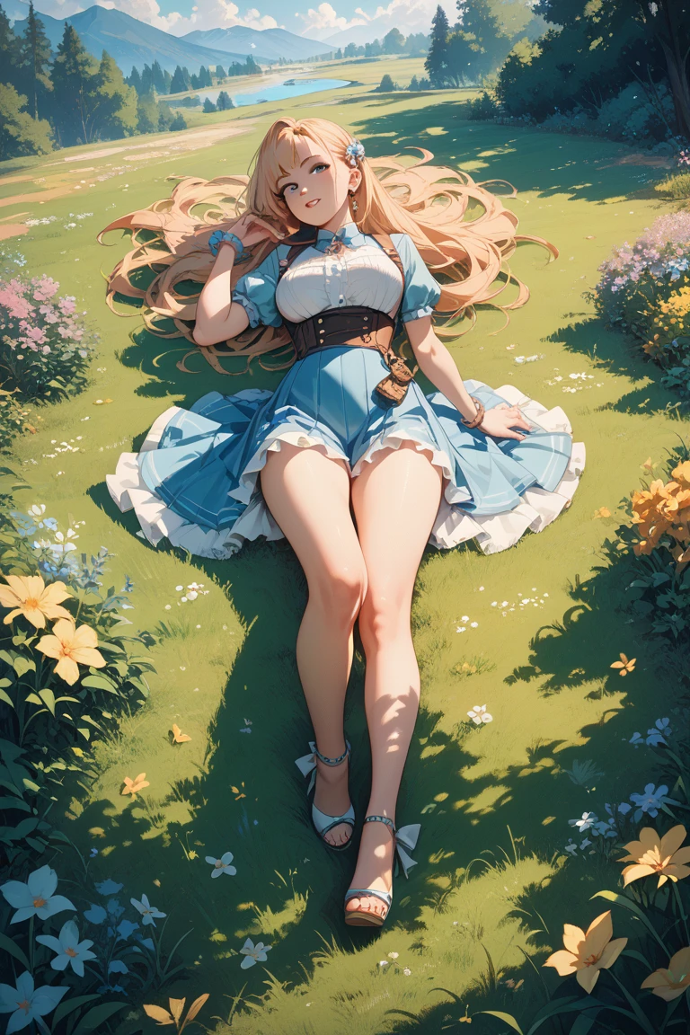 8K(Alice in Wonderland), Falling from the sky, Falling from the sky, (Surprised face), Blonde woman, disheveled blonde hair, Huge breasts, Very red lips highlight Huge breasts,Narrow waist,Long legs,(Anime Style:1.３),Green eyes and a lazy smile,I&#39;looking for,Naughty face,8KYou&#39;re good at drawing faces8K(((((Falling from the sky, Falling from the sky:1.３))))),緑の目 Alice in Wonderland,8K(You&#39;re good at drawing faces),(Surprised face),(You&#39;re good at drawing faces),Surprised face:1.1,(Anime Style:1.3),((Model Body Type))(Surprised face) (Full body photo)8K(((((The depiction of green eyes is amazing)))))