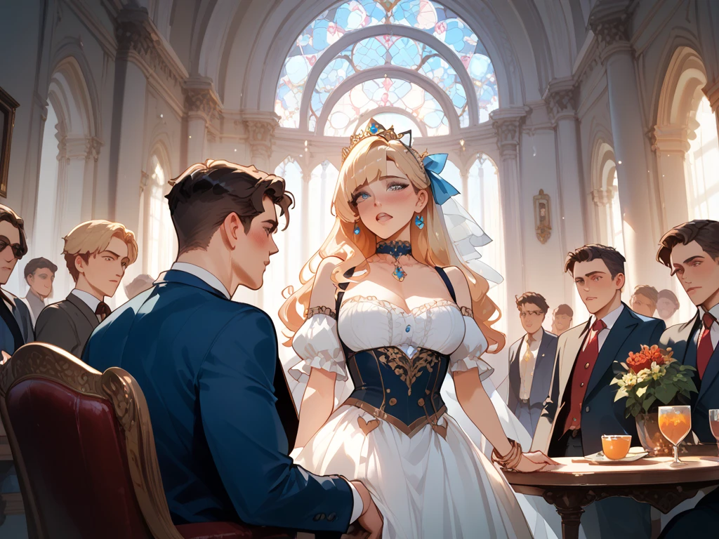 a man,A woman with big ,a couple,heterosexuality,young prince and princess,victorian style,translucent,Dear,nsfw,