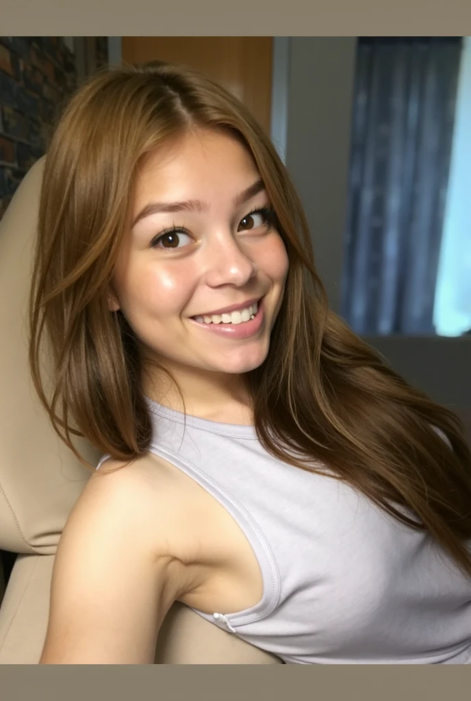 ((best quality)), ((masterpiece)), (detailed),(purple eyes), ((field of flowers)), perfect face, happy young woman, beautiful young woman, young woman tucking her hair behind her ear, laughing, happy, smile, wholesome, daisy behind ear, hair tucked behind her ear, long plaited hair, long perfect hair, slight blush, ((green eyes)), ethereal eyes, big eyes, blonde hair, detailed eyes, perfect iris, perfect eyes, symmetrical eyes, symmetrical face, happy on a field of flowers