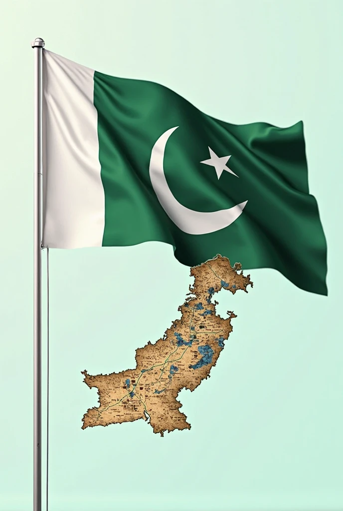 Javelin rod with Pakistan flag
