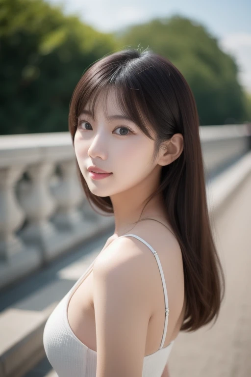 8k, Ultra-high resolution, Highest quality, masterpiece, 三分割法によるphotograph,Surreal, photograph, 1 Girl, (16 years old:1.3), pretty girl, Cute Face, Beautiful eyes in every detail, 細かくdetailedに,masterpiece,One Girl:1.2, Japan Female Announcer,upper body,blank expression,Black Hair,Messy hair,Station platform,風景photograph,Clean and modest clothing,Natural Makeup,Beautiful leg line beauty,Realistic Skin, Perfect and beautiful face ,完璧でCute Face, Skin with attention to detail, Perfect limbs、Narrow waist、Thin legs),Looking at the audience、beauty,Long neck、(((Ideal body type))),A cup small breasts :2,Portraiture:2,Perfect Anatomy,鮮明なdetailed,detailed,Surreal,Light and shadow,dappled sunlight