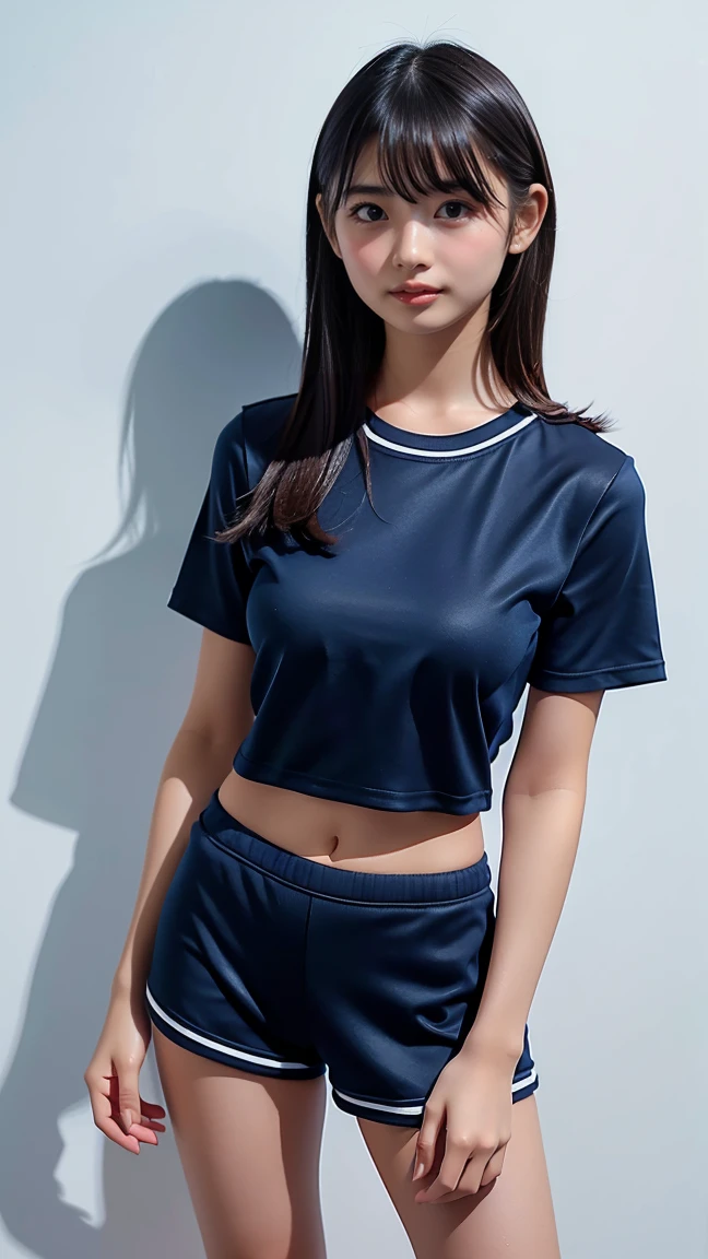One wears blue short sleeves，Tight miniskirts，huge tit，Beautiful young woman，Bigchest，Blowing the wind on the steppe，32K，Ultra-clear picture，The sky is clear，looks into camera，Ultra-clear image quality，movie picture quality，Savannah in the background，blue color eyes，