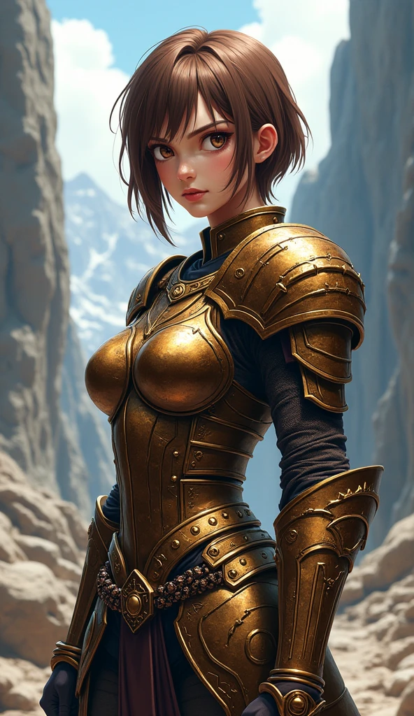 Drawing of Mature Beauty, smooth lines, golden ratio face, perfect face, fine art piece, smooth lines, Express expressions and postures through ink contrast, emphasize light, shadow and space. figurative art, Dress neatly, sexy painting, (best quality, 4K, 8k, high resolution,masterpiece:1.2) ,(actual, photoactual, photo-actual:1.37). | Fresh French Beauty, (((Auburn hair))), (((Pixie Hair))), ((beauty marks)), wearing skimpy gladiator armor. | ((perfect_pose)), ((looking dreamily into the distance)), perfect_fingers, perfect_legs, perfect_hands, More Detail.