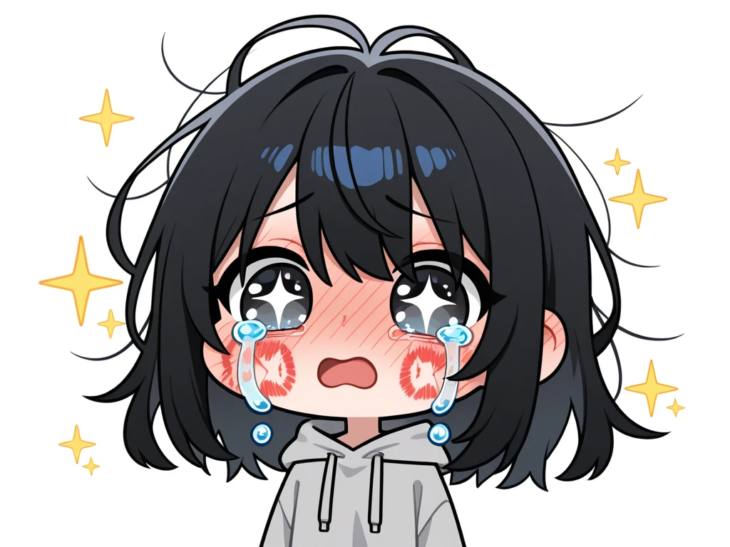 nsfw,pov,portrait,1 girl,black hair,Tongue out,Androgynous,medium hair,sidelocks,Covered,legs,masterpiece,best quality,very aesthetic,absurdres,upper body,straight-on,large,Covered,Smile,(upturned_eyes),From above,cum in Tongue,Ahegao,attractive,(Bukkake:1.5),(happy),(Steam:1.3),(Open Mouth:1.3),(Gym Uniform),(White shirt),1penis