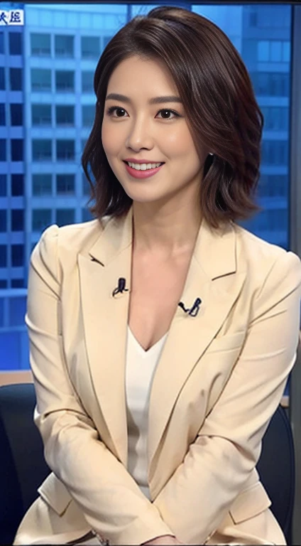 Looking at viewer, ((Woman posing for a photo:1.3)), ((she is a Photorealistic beautiful doctor:1.15)), Very ????, (big ????:1.1), ((She's wearing a doctors white coat over (black ?????????????:1.1) in the exam room:1.3)), black ?????????, (doctor in a white lab coat:1.1), (Doctor's attire), masutepiece, Best Quality, Ultra-detailed, finely detail, hight resolution, Perfect dynamic composition, Beautiful detailed eyes, mid-?????, Natural Color Lip, Random and ???? poses, Smile, 48 years beautiful women, Examination room, stethoscope, Ultra-realistic capture, Highly detailed, High resolution 16k close-up of human skin. Skin texture must be natural, With such detail that pores can be finely identified. Skin should look healthy, In a uniform tone. Use natural light and color、a Japanese actress in her 48s with a bewitchingly beautiful appearance、