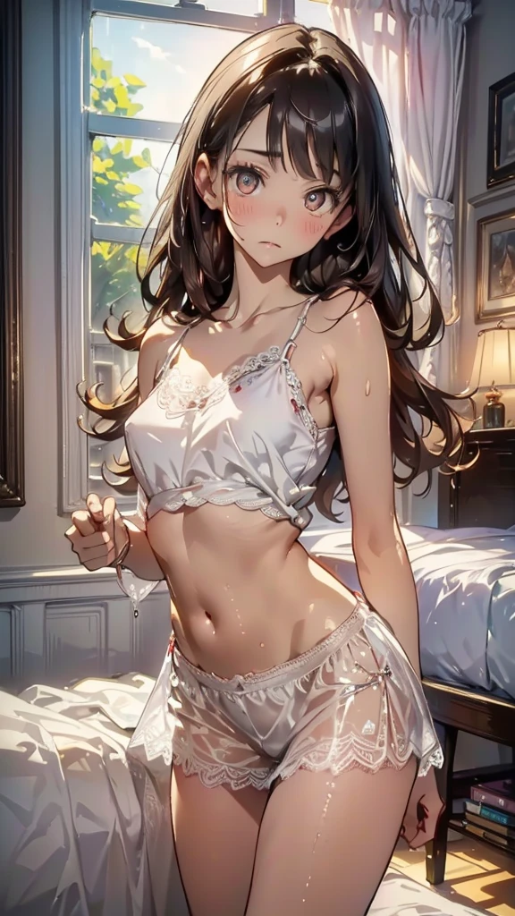 Adolescent ??? very young girl very small abd short in lingerie
