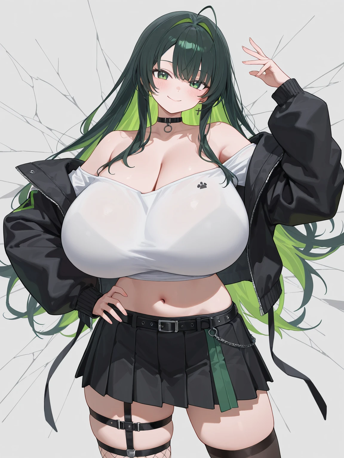 <lora:beltbra_v0.1:1>,
1girl,beltbra,large breasts,skindentation,deep skin,taut clothes,
denim shorts,masterpiece,best quality,highly detailed,<lora:key_999_v0.3:1>,