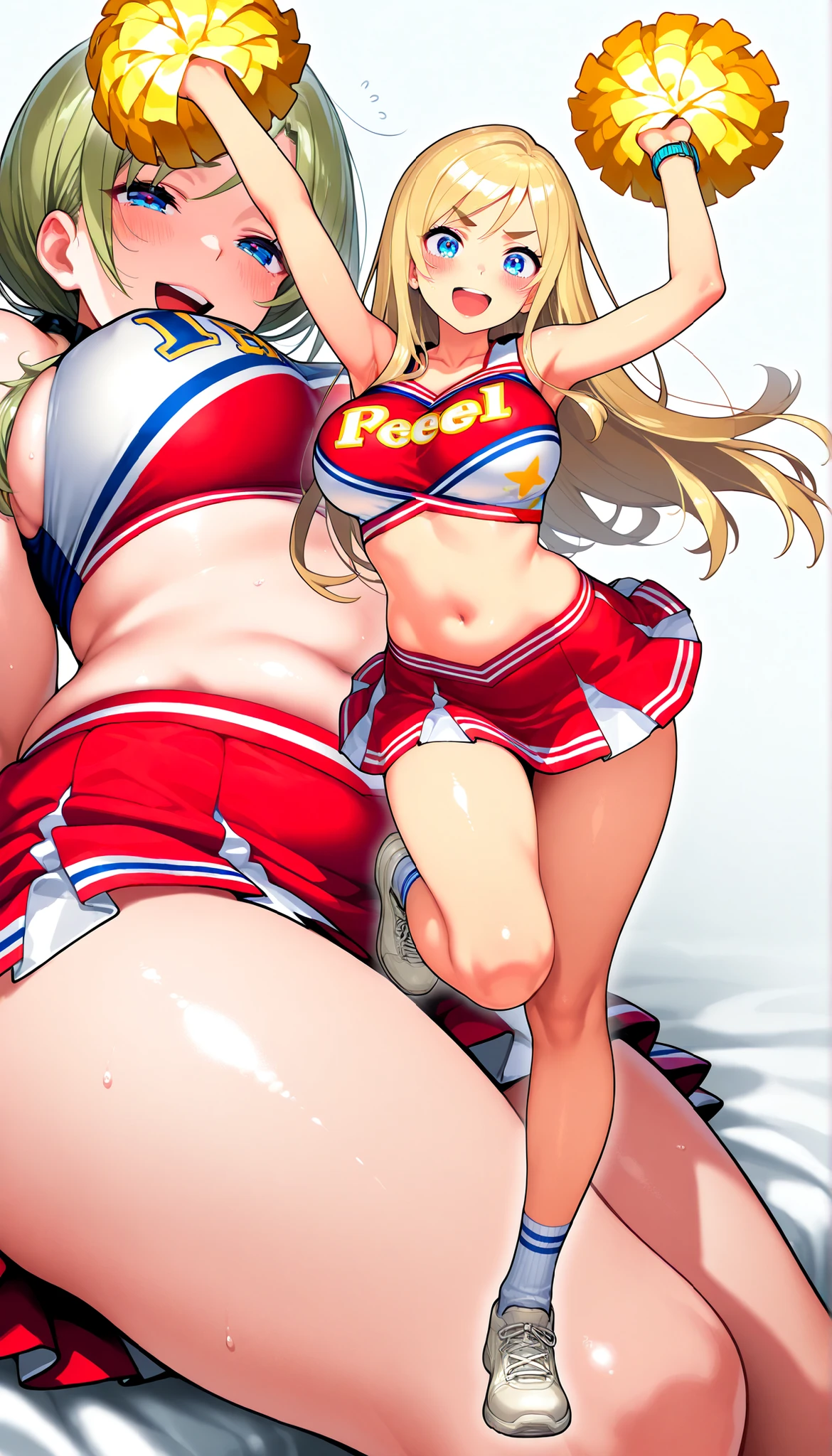 masterpiece, best quality, beautiful art, high resolution, well formed hands, body and fingers, 1 woman, solo, Kate Upton, up, adult, hair ribbon , big breasted, cleavage, full body, long hair, wearing a Mii outfit, sexy and skimpy jungle bikini, pelvic curtain, gorgeous legs and thighs, ryona , in peril, she is being beaten up by her opponent, she is knocked down and slapped in the face and being slammed against the floor, receiving the impact of her opponent's attacks, closed eyes, screaming in pain and agony, ryona and perilous scene, bouncing breasts, weak and helpless, martial arts tournament on the beach