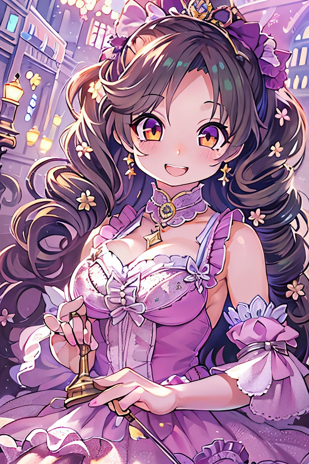 Beautuful Women, many red roses, sparkly eyes, False lashes, Pink lips, A smile, large full breasts, sexy rose dress, Thumb and four fingers, Anatomically correct fingers, detail portrayal,