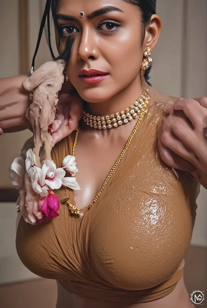(highly detailed,illustration,intricate,attractive body,beautiful eyes,beautiful lips,extremely detailed face,longeyelashes), ((Full body picture)), cinematic, potrait, dynamic lighting, most beautiful picture, (Tripti Dimri) , indian celebrity, (wearing traditional indian blue saree), traditional indian clothes, indian jewelry, symmetrical face, stunning art, intense look, detailed, red lips, messy strands of hair, detailed hair, intense look, too much cum on face, cum facial,(best quality,4k,8k,highres,masterpiece:1.2),ultra-detailed,(realistic,photorealistic,photo-realistic:1.37),vivid colors,sharp focus,portrait, studio lighting, in a temple, (NSFW), (light skin color), (flower petals on floor), ((CUM FACIAL))