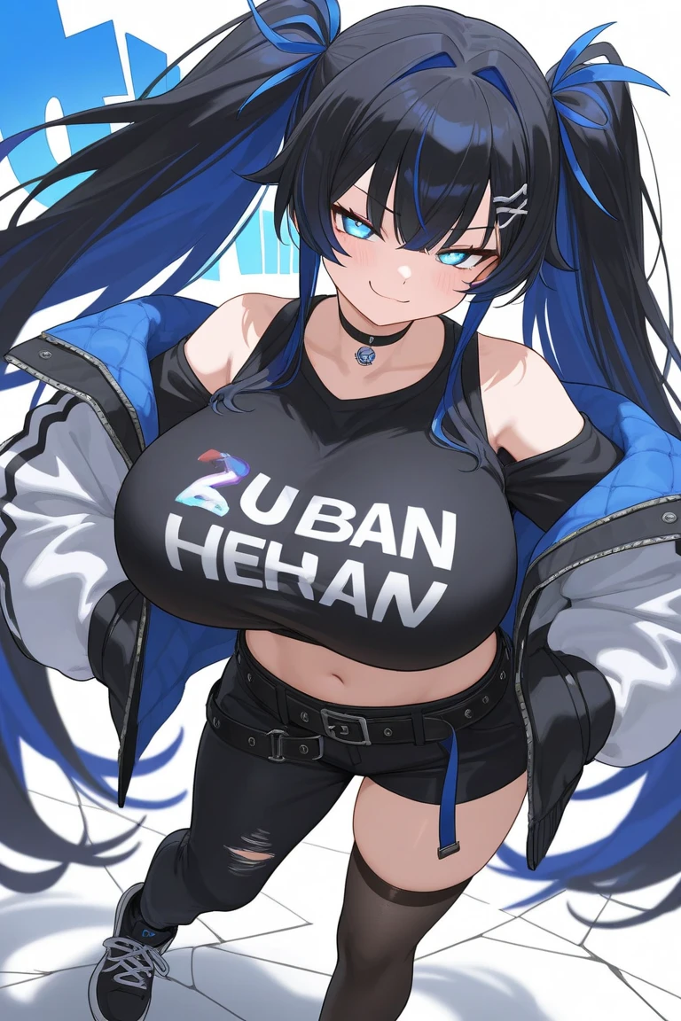 Masterpiece, top quality, full body, one woman, bangs, black choker, black tie, blue skirt, blush, bracelet, chest, choker, clothes around the waist, collarbone, collared shirt, cowboy shot, dress shirt, ear piercing, eyebrows visible from hair, grin, jewelry, viewer's gaze, loose tie, tie, piercing, plaid, plaid skirt, pleated skirt, ring, school uniform, shirt, skirt, smile, solo, white shirt, street, sky, cherry blossom, petal, illustration, (magazine: 1.3), (cover style: 1.3), fashionable, woman, cheerful, outfit, pose, frontal, colorful, dynamic, background, element, confident, expression, holding, statement, accessory, majestic, coiled, around, touch, scene, text, cover, bold, attention, title, stylish, font, catchy, headline, big, impressive, modern, trendy, focusing, fashion,
Info, Platinum Blonde, Medium Hair, Red Eyes
