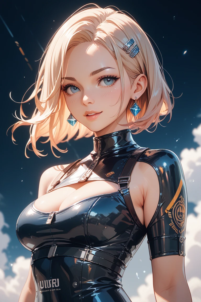 8K resolution, refined features, perfect face, glowing skin, high detail, latex_bodysuit, creamy white mucus body, enveloping the whole body, transparent liquid texture, sexy,busty,upright_straddle, sunrise, water, side view