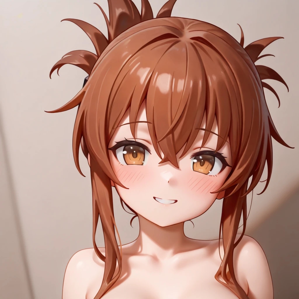 masterpiece, high quality, correct hands, nude, sitting on a penis, big  , show hairy vulva, vulva much squirting, spreading legs, milk comes out from nipples