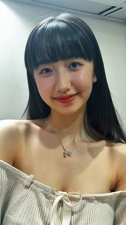 (8k、RAW Photos、Highest quality、masterpiece:1.2)、((Very flat chest、Very small breasts、Completely flat chest:1.7))、((Bedroom、smile、naked:1.5))、((Nipples、tits:1.2))、(Realistic、Realistic)、1 girl、(bed、pillow、Lie、sleep、Lying on your back))、cute