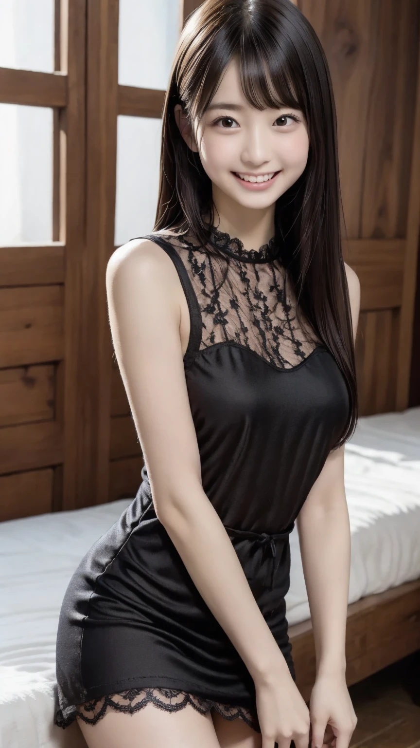 (((Perfect anatomy with detailed limbs and body))),(((Ulzan 6500))),A cute, dynamic portrait with a lovely smile and upturned corners of the mouth that even captures the light in the eyes.,(((A spacious American dining room with about 30 tatami mats and high-end furniture.))),Sitting on a big sofa,((She is petting her beloved long-haired miniature dachshund, who has its chin resting on her thigh, tilting its head, squinting its eyes, and smiling with the corners of its mouth turned up.))),(((She just woke up and her knees are visible through her tight silk chemise-style negligee, which reaches down to her knees.))),Shoot the whole body in 4K from the front with a top view,A production like a scene from a movie,Don't miss the photo opportunity,A rare and breathtaking Coke bottle body,Be frozen in a moment of breathtaking splendor and elegance,The subject's graceful pose and fluid movements,Accented with light and shadow contrast particle effects,The style of the photo resembles a fantasy watercolor painting.,Emphasis on fluidity and beauty,Camera parameters: Nikon Z6,f/1.4 apertures,ISO320,Shutter Speed 1/500,8K highest quality,