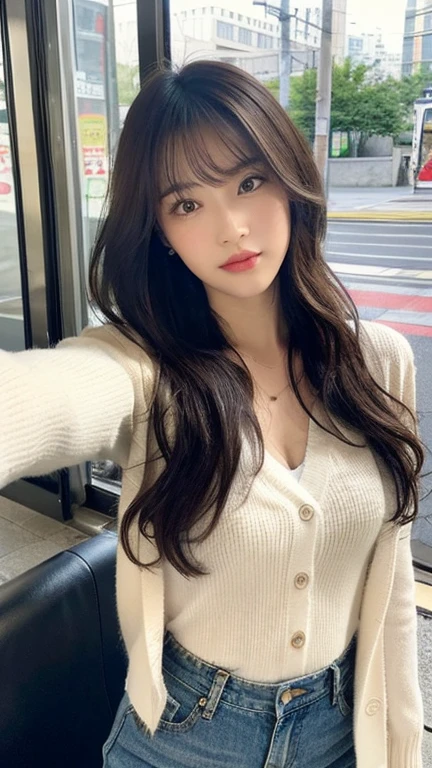 high quality, Portrait of a woman said to be the most beautiful woman in the world 1000 years from now, The world 1000 years from now, full-body portraits, Smile a little, a mole under the left eye, divine, awe, by yukisakura, awesome full color,