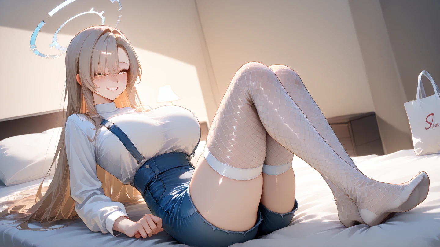 Wearing white silk pantyhose,The reveal panties,The legs are relatively long,The chest is relatively large,The face is cute and beautiful,Strike sexy poses,No shoes, Your ass is right against me,Open your legs,Open your lips slightly,8K分辨率