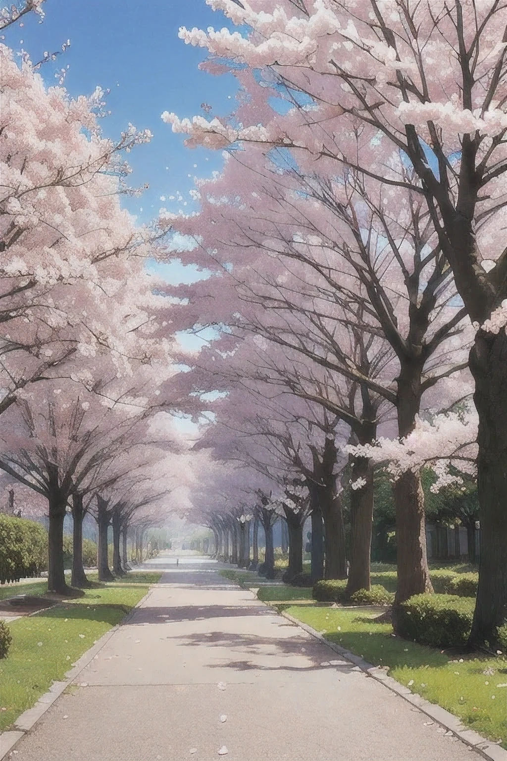 (masterpiece), (ultra quality), (background only:1.2), cherry blossoms, in a park