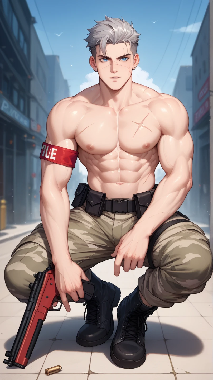 ((androgynous)), beautiful, (very short hair), (pudgy face), (thick),(ikemen), ((boyish)), (handsome), (chubby), belly, muscular, (beefy), ((jockstrap)), (cool), (nipples)