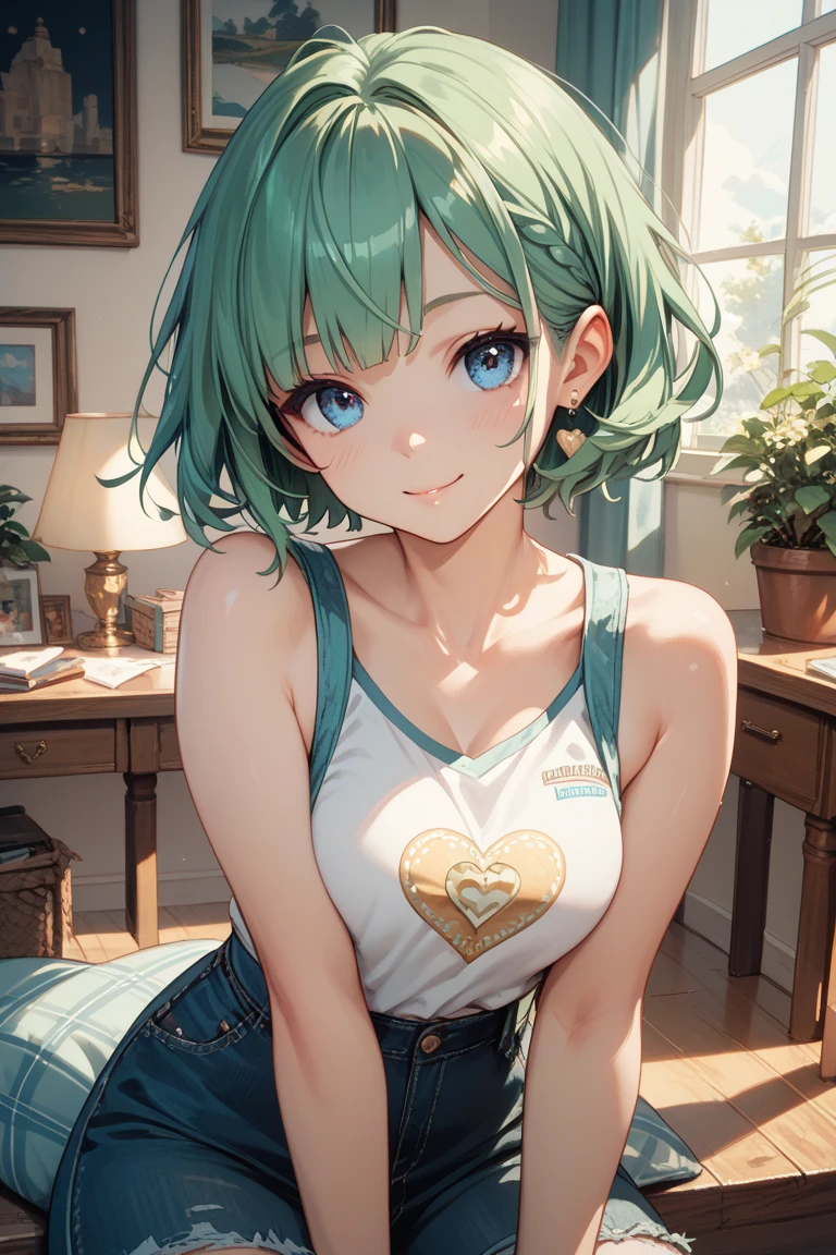 ((masterpiece)),((highest quality)),Absurd,, One girl, One boy, Squatting cowgirl, throw, , Exposed panties, , (classroom:1.1), sunlight, , (Half-closed eyes:0.4), (Lips parted:1.4), A light smile, (Nervous),(highest quality、masterpiece、High resolution、detailed)anime style、flat style、(Shining Eyes、Beautiful Face), BREAK,anime、flat style