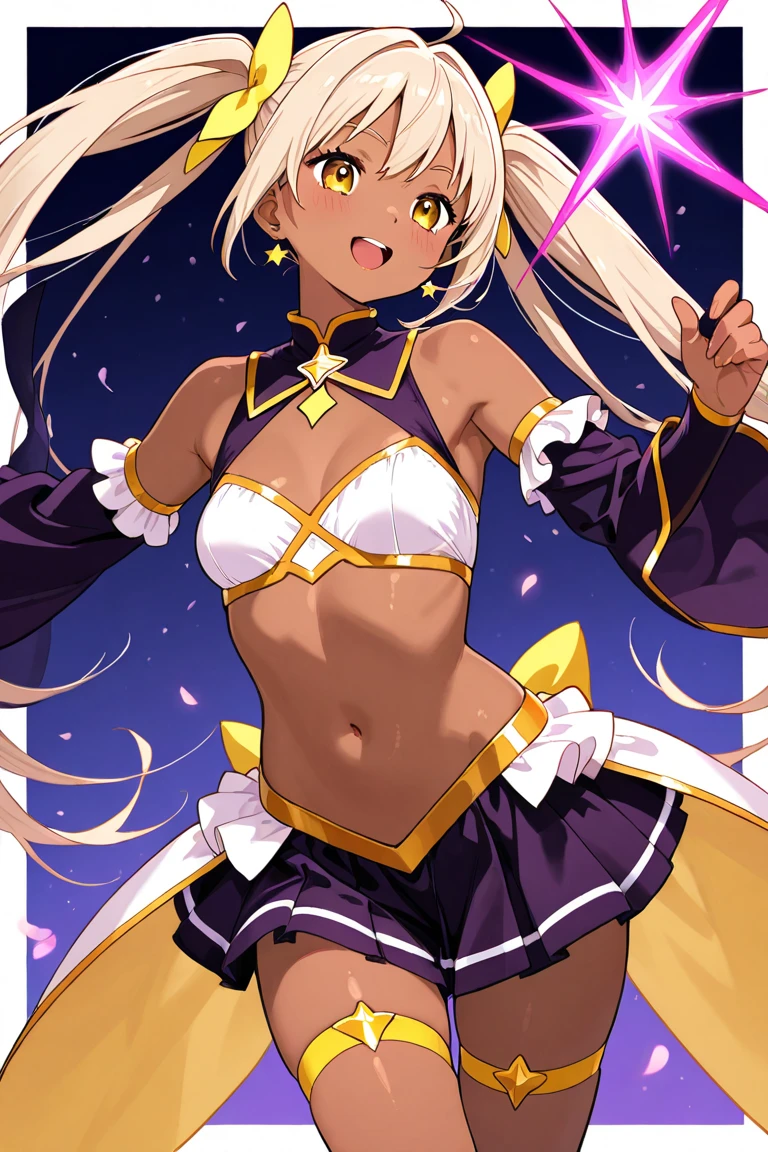 NSFW,One Woman, From below、Full body, Arched back,masterpiece、beautiful lighting、Detailed beautiful face、Detailed beautiful eyes、hight resolution、Ultra-fine illustration、extremely delicate and beautiful、top-quality、Curvaceous、grin,(A MILF:1.2),30s、Head tilt、raise arms、hands behind head、Show off your pants、(a blond:1.5,hair messy、oblique bangs、length hair、Purple eyes)、(drooing eyes、The eyes are detailed and beautiful、Kamimei),(Competitive swimsuit、small tits、Pichi Pichi clothes)、Armpit:1.7、(shinny hair, Glossy eyes, shinny skin), (glistning skin、a little dark skin:1.7) 、Watch your audience、under the boobs、blushed、Blushing cheeks、(panthyhose:1.5)、The navel is visible、abdominals