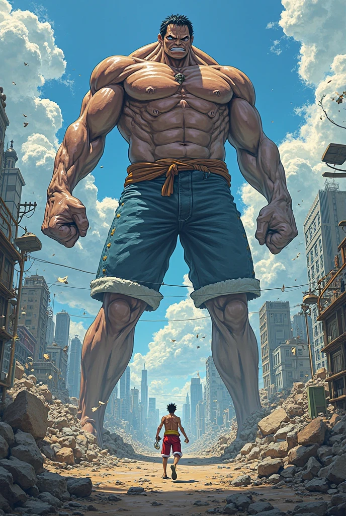 (masterpiece), ((cute korean guy:1.4)), a giant asian guy, handsome korean guy, wearing tight brief, ((wearing brief)), (wearing sneakers:1.3), very big muscles, massive muscles, (wearing sneakers:1.2), ((big bulge)), perfect hands, muscles, abs, hd, 8k, perspective, sky, small people, city