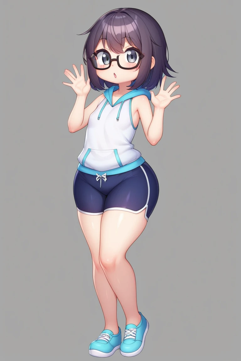 masterpiece, Highest quality, so beautiful, Absurd,
One girl, alone, Black Hair, Bobcut,
Thermont 16A, Glasses,
Collared shirt, Happy, smile, Sticking out tongue、Small breasts、tits、whole body、View your viewers, White Background, Simple Background,被写体のwhole bodyが映る、(From below:1.1)、Crossdresser、Transsexual、NSFW