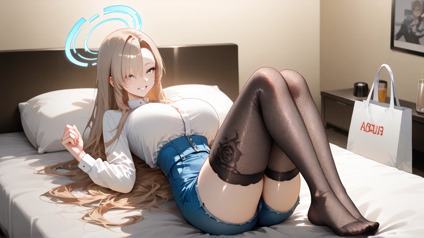 Very detailed, High resolution, (practical, Realistically: 1.4), 8k, RAW Photos, (On the table), (Highest quality), Physically Based Rendering, Female university student, brownの長い髪, Beach, _white_shirt、Skin burns、brown、loose socks、Panty shot、Spread your legs，Second Dimension，See panties，Upturned buttocks，skirt，Large Breasts，white透明