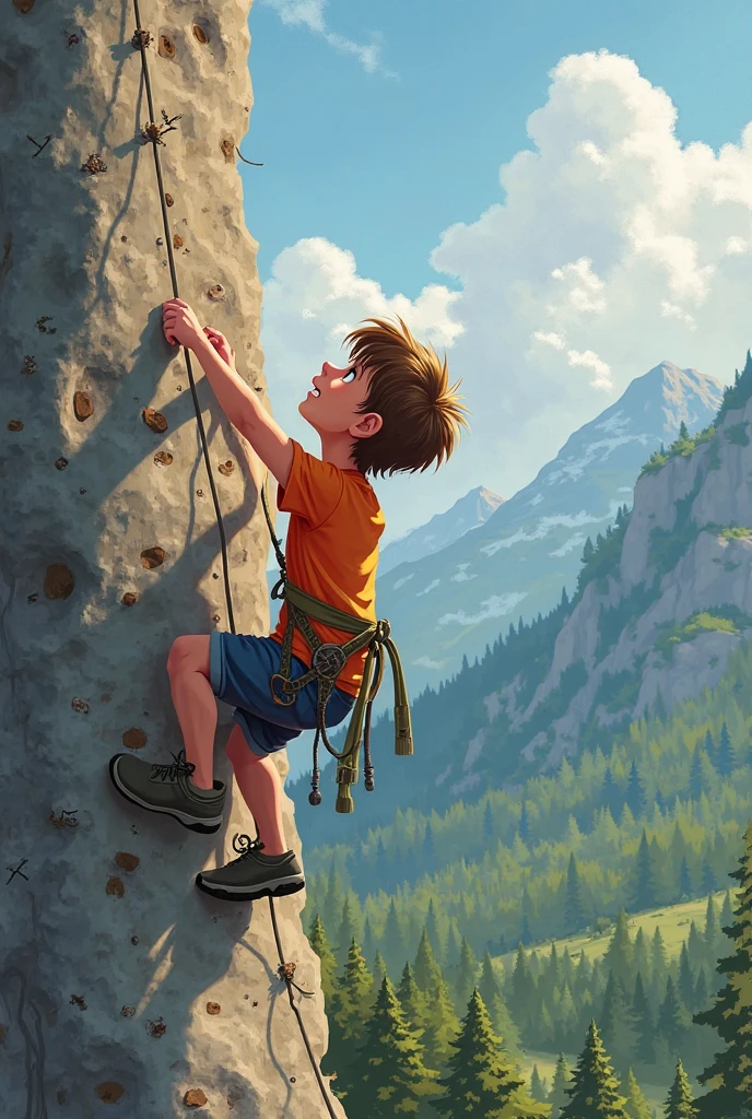 climbing boy