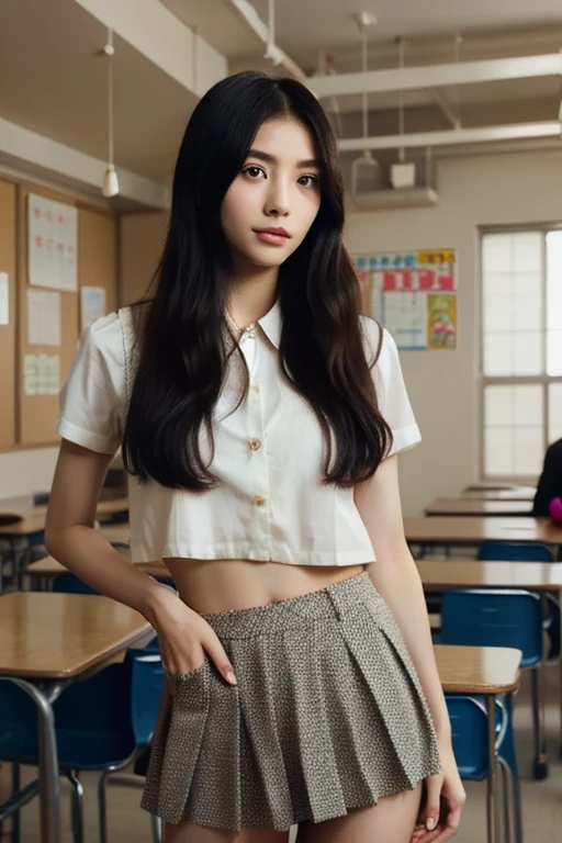 Highly detailed CG Unity 8k wallpaper、Highest quality、Ultra-detailed、masterpiece、Realistic、Photo realistic、A cute girl drawn in great detail、20-year-old、(Skirt rip)、(Roll up the skirt yourself))、White panties、Panty Focus、blush、Lips parted、Looking at the audience、Semi Body Shot、Wearing a ruffled shirt、Luxury、sit