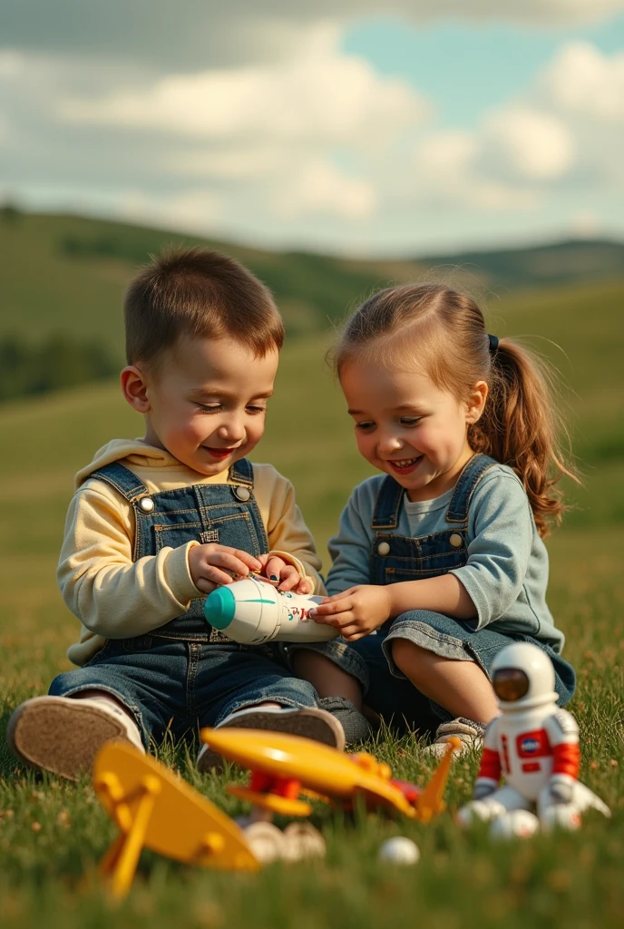 Children playing with beautiful rainbow stag beetles in the grassland、Children playing with colorful rainbow stag beetles in the forest、