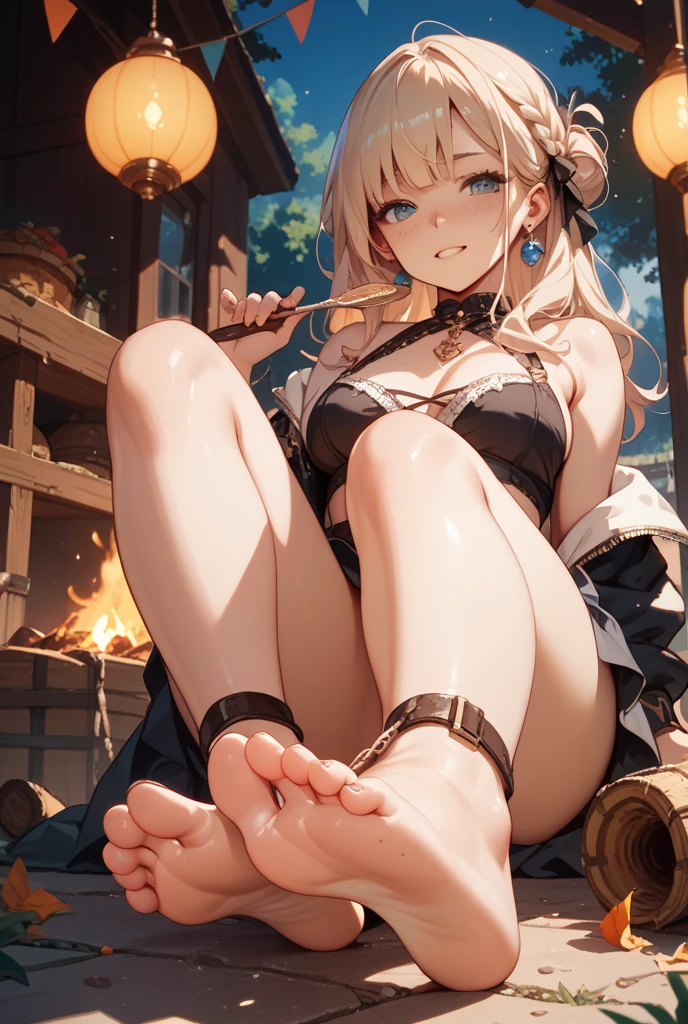 Hands behind your head，White color hair，anime big breast，Spread your feet，Shy，16 yaers old，Female pervert
，Beds，Tie-up to the bed with a rope，swim wears，Ultra-transparent pajamas