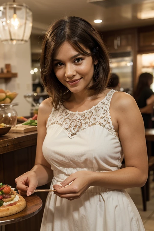 I am a 30-year-old girl. I have a page on Facebook for recipes. I want you to create a photo of me that I can use for my profile.