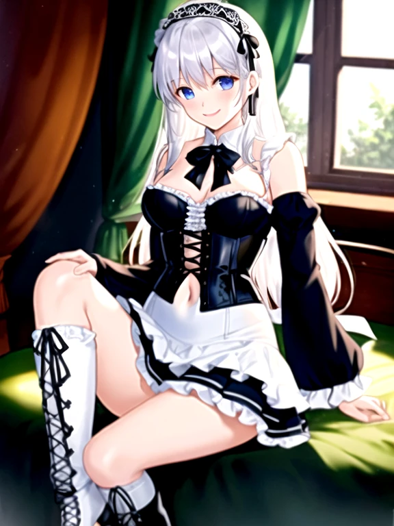 Meisterwerk, (realistisch), high-res, hochdetailliert, kompliziert, Beautiful women, rote Haare, blaue Augen, Sommersprossen, detailliertes Gesicht, maid outfit, looking at viewer, showing panties, smile, roped, tied up, bondage, in cafe, liftet skirt, white panties, coconut, cat girl,