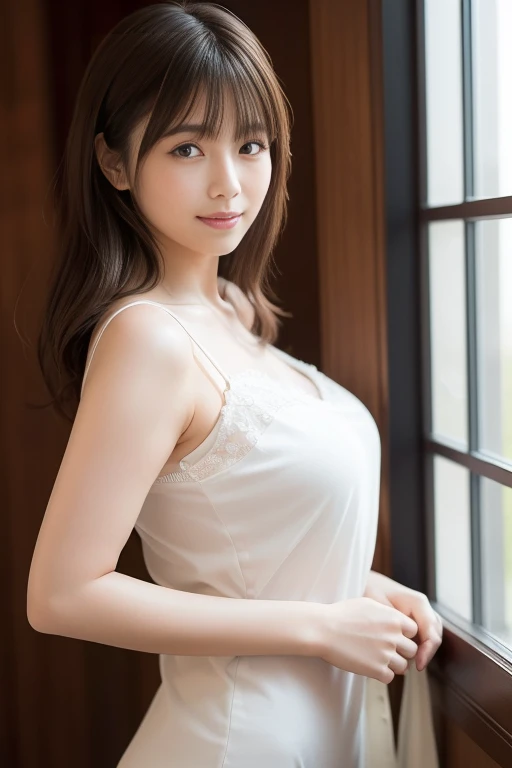 Create an image of a girl similar to Yui Aragaki. Pay special attention to the atmosphere around the eyes and the style of the hair, and draw a person who has a similar impression to her. inca, Incorporate a bright smile or elegant expression similar to hers. You can arrange your clothes and background freely, But please show her cleanliness and natural charm.8k, super detail, ccurate, best quality, UHD, highres, best quality, masterpiece, anatomically correct, high details