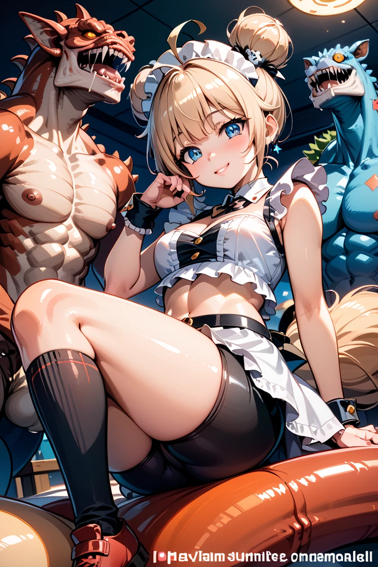 Blonde, naked, lying on the floor, nipples, legs spread in an M-shape, pussy being pounded from below with a meat stick with a protrusion, arms hung by chains, legs restrained by a machine, armpits, mouth open and drooling, machine rape, blindfolded, meat stick inserted deep into female genitals, drooling, small breasts, tiny breasts, stick stuck in pussy, braids, legs spread in an M-shape, meat stick inserted into pussy, squirting out of pussy, knees raised