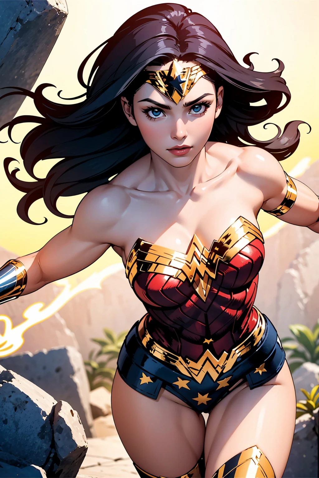 Um linda e sexy mulher como circe, DC Comics,longos cabelos brancos, extremamente realista,8K mais detalhado.motor irreal:1.4,Ultra HD,La Melhor qualidade:1.4, fotorrealista:1.4, textura da pele:1.4, Obra-prima:1.8,obra-prima, Melhor qualidade,objeto Objeto], (Recursos faciais detalhados:1.3),(manos detalhado:1.4)