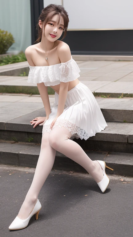 ((Highest quality、8K、masterpiece:1.3))、Sharpness:1.2、Perfect body beauty:1.4、Slim Abs:1.2、((Silver color short hairstyle、Big Breasts:1.2))、(Gothic Lolita Fashion:1.1)、(rain、Town:1.2)、Wet:1.5、Highly detailed face and skin texture、Fine particles、double eyelid、looking at the camera、((Beautiful feet))Platform Sandals、Fashion Model、tits、