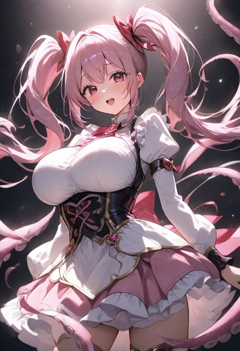 Adult female, Sexy Witch Cosplay, Long blue wavy hair, Big hat、Medium Milk, Embarrassed laugh, Exposing shoulders、(前かがみになってAccentuate your breastsポーズ)、(looked back)、Sexy Breasts、((Black and pink lace panties))、Red High Heels、Gorgeous magic wand and book、Church of the castle、Sexy pose、Accentuate your breasts、((Nipples are visible))、((Embarrassed expression))One girl crouching, (((Panty Force))), Angle from directly below, Ash grey hair with blue mesh tips、Panty shot、dress.naked.(huge breasts:1.6).(showoff breasts:1.5).Colorful Hair、