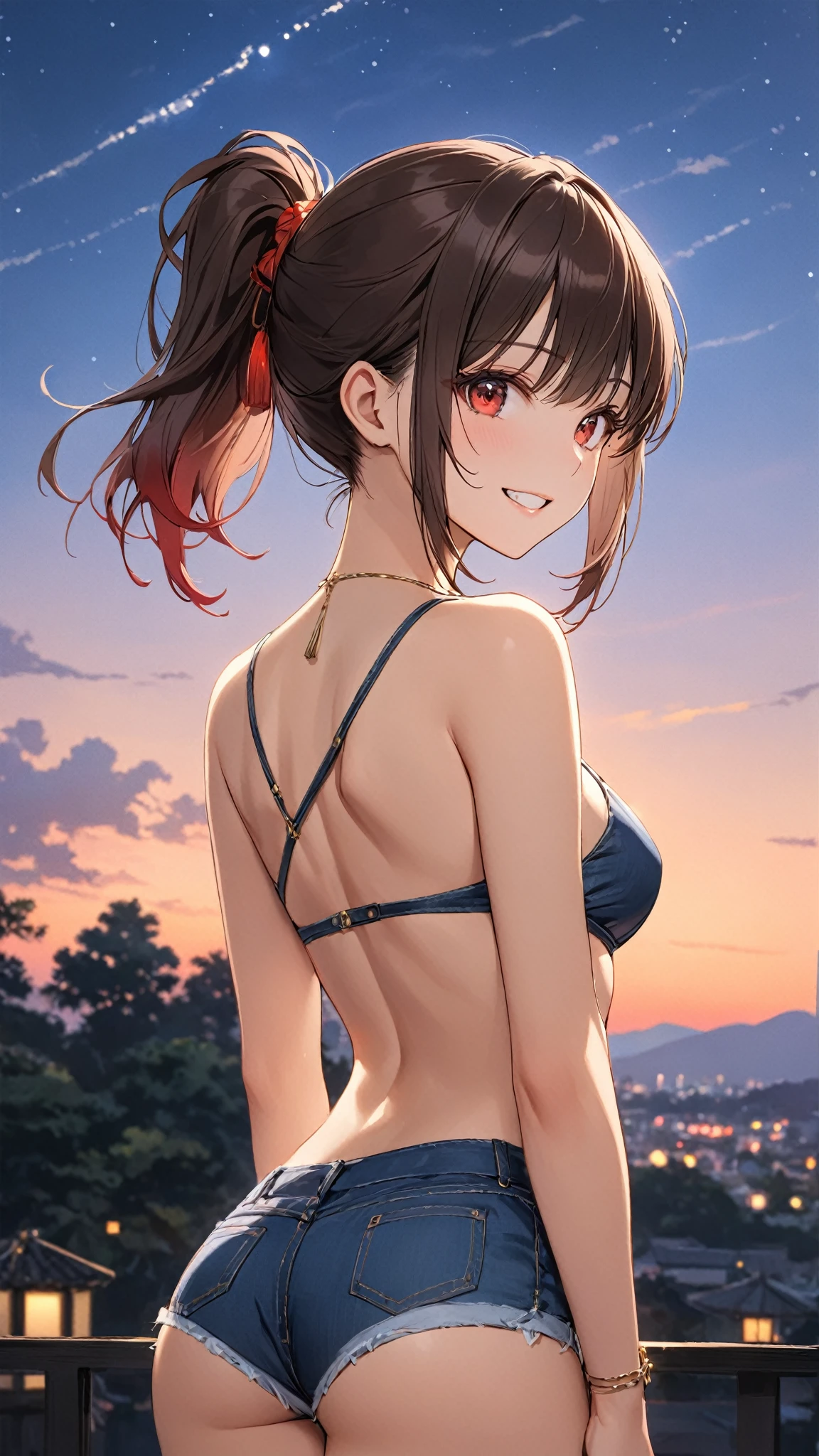 <lora:breast_curtain:1> breast curtain, sideboob,straight-on,, ultra detailed, masterpiece, best quality, aesthetic, detailed,, solo, seductive smile, red lips,
1girl, purple eyes, red hair, blunt bangs, medium breasts, <lora:hair_rings:1> low hair rings, <lora:EllaNyan:1>,